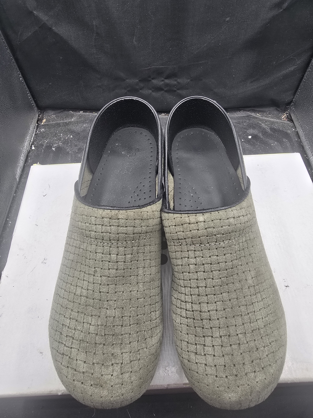 Sanita Olive‎ Woven Slip-On Clogs